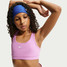 Nike Girls' Swoosh Sports Bra Magenta White detail