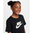 Nike Girls' Sportswear Cropped T-Shirt in Black colorway