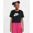 Nike Girls' Sportswear Cropped T-Shirt in Black colorway Nike Girls' Sportswear Cropped T-Shirt in Black colorway