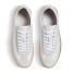 Clae Men's Deane Leather Sneakers White Silver and Mink Clear lateral pair view