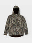Duck Camp Men's Contact Softshell Jacket in Woodland Camo front view