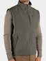 Duck Camp Men's Contact Softshell Vest in Moss front view