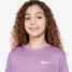 The Nike Kids' Sportswear Legend DRI-FIT Tee in Rush Fuchsia/Pure/Heather