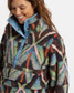 Billabong Women's Switchback Mock Neck Fleece Pullover in Black Multi 1