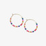 Ink & Alloy Victoria Mixed Beaded Hoop Earrings in Rainbow Ink & Alloy Victoria Mixed Beaded Hoop Earrings in Rainbow