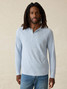 Faherty Men's Long Sleeve Cloud Henley in Light Blue Heather