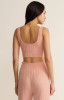 Z Supply Women's Zoe Rib Tank Bra in Bellini back