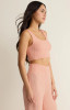 Z Supply Women's Zoe Rib Tank Bra in Bellini side