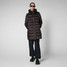 Save The Duck Women's Dalea Jacket in Brown Black front view