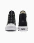Converse Women's Chuck Taylor All Star Leather Platform High Top Shoes in Black