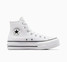 Converse Women's Chuck Taylor All Star Lift Platform High Top Canvas Shoes in White/Black Converse Women's Chuck Taylor All Star Lift Platform High Top Canvas Shoes in White/Black