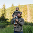 Burlebo Men's Sherpa Quarter Zip Pullover in Rocky Mountain Camo back view