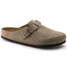 The Birkenstock Men's Boston Clogs in Taupe Suede