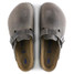 The Birkenstock Men's Boston Clogs in Iron Oiled Leather