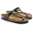 The Birkenstock Women's Gizeh Running Sandals in Licorice Black