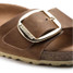 The Birkenstock Women's Madrid Big Buckle Sandals in Cognac Oiled Leather