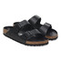 The Birkenstock Women's Arizona Sandals in Woven Embossed Black Leather
