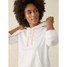 Faherty Women's Sunwashed Slub Hoodie in White