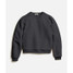 Marine Layers Women's Corbet Quilted Puff Sleeve Crewneck in Black
