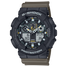 The G-Shock GA100TU-1A3 Analog-Digital Watch in Black and Army Green
