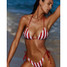 It's Now Cool The Reverse Triangle Bikini Top in Red Twist