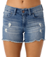 O'Neill Women's Cody 4" Shorts in Blue Grass Wash back view
