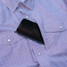 Poncho Men's Western Rogers Button Down Shirt in Purple Microcheck