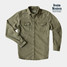 Poncho Men's Hidalgo Denim Snapshirt in Olive Green