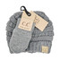 C.C Beanies Solid Ribbed Baby Beanie Hat and Mitten Glove Set Light Grey