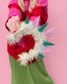 The Packed Party Rockin 'Round The Christmas Tree Headband in Iridescent Pink and Green