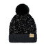 The Kids' Sequin Fur Pom Beanie in Black The Kids' Sequin Fur Pom Beanie in Black