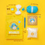 The Woobles Pierre the Penguin Crochet Kit in Blue front view