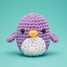 The Woobles Pierre the Penguin Crochet Kit in Purple front view
