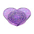 PopSockets Iridescent Confetti Dreamy Heart PopGrip side angle