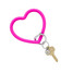 O-Venture Silicone Heart Key Ring Orchid Pink back view