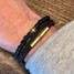 Tres Cuervos Sage Stretch Beaded Bracelet front view