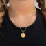 Get Back St. Christopher Gold Medallion Necklace gold detail