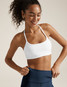 Beyond Yoga Women's Spacedye Racerback Sports Bra in White Beyond Yoga Women's Spacedye Racerback Sports Bra in White
