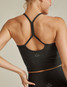 Beyond Yoga Women's Spacedye Slim Racerback Cropped Tank Darkest Night front view