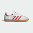 The Adidas Women's Samba OG Shoes in White and Red