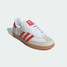 The Adidas Women's Samba OG Shoes in White and Red