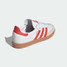 The Adidas Women's Samba OG Shoes in White and Red