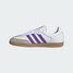 The Adidas Women's Samba OG Shoes in White and Purple