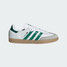 The Adidas Women's Samba OG Shoes in White and Green