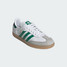 The Adidas Women's Samba OG Shoes in White and Green