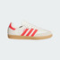 The Adidas Women's Samba OG Shoes in Off White and Red