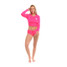 Body Glove Women's Let it Be Crop Rash guard in Bubble Gum
