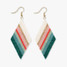 Ink & Alloy Frida Mixed Stripe Earrings in Teal, Pink, and Gold
