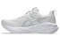 The Asics Men's Novablast 5 Running Shoes in White and Piedmont Grey