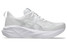 The Asics Men's Novablast 5 Running Shoes in White and Piedmont Grey